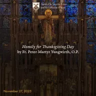 18. Homily for Thanksgiving Day by Fr. Peter Martyr Yungwirth, O.P.