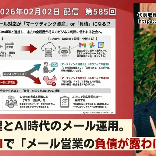 第585回:Gmail×AIで「メール営業の負債が露わになる」時代に…今すぐ対応すべき事とは