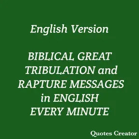 English- Great Tribulation and Rapture Series Radio