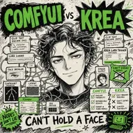 ComfyUI wins the character consistency test: Krea can't hold a face