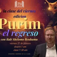 RAB SHALOMO BENHAMU- PURIM- COMO PERDER TODO LO QUE TIENES