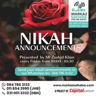 10 July 2026 - The Nikah Announcement Show