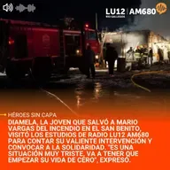 La joven que salvó al hombre del incendio en el San Benito habló en LU12 AM680: "Es una situación muy triste, va a tener que empezar su vida de cero"