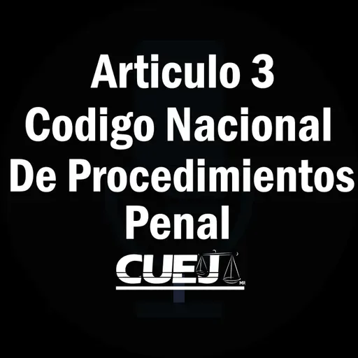 Articulo 3 Código Nacional de Procedimientos Penal