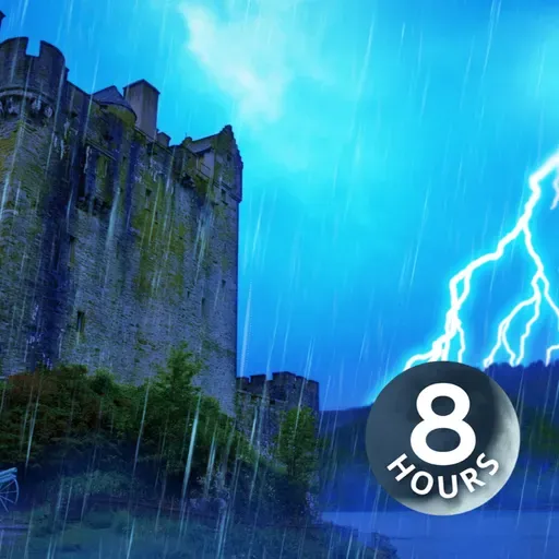 Barulho de chuva para dormir | Ruído branco de tempestade com trovões (8 horas)