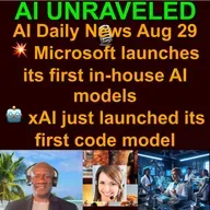 AI Daily News Rundown: 💥 Microsoft launches its first in-house AI models  🌪️ ChatGPT co-creator threatened to quit Meta AI lab  🤖 xAI just launched its first code model & more (Aug 29, 2025)