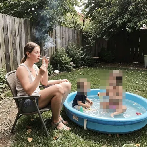 "Stoned" Mum Contacts Show LIVE While Kids Are Swimming In Garden Pool