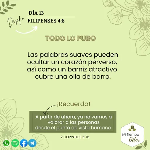 Día 13 Desafío filipenses 4:8