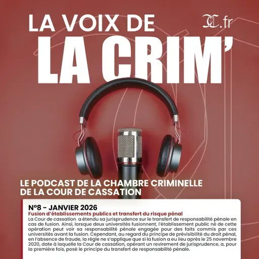 La Voix de la Crim’ – n°8 – janvier 2026 | Fusion d’établissements publics et transfert du risque pénal