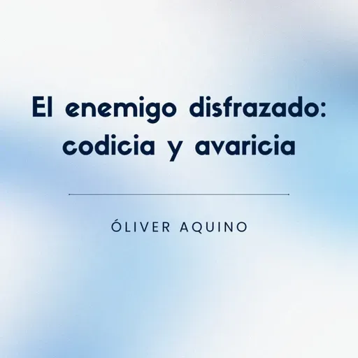 El enemigo disfrazado: codicia y avaricia | Conferencia 26-10-25