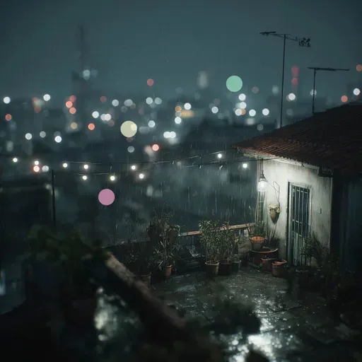 Pluie à l’Abri à Porto | Pluie Douce de Nuit