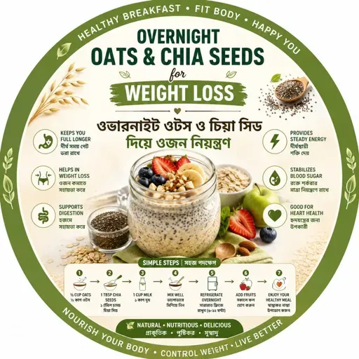 EP-280|🌱 Overnight Oats & Chia Seeds for Weight Loss 🌱ওভারনাইট ওটস ও চিয়া সিড দিয়ে ওজন নিয়ন্ত্রণ 🌱|wellness podcast