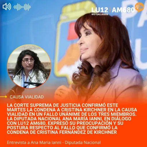 Tras la condena de Cristina, Ana María Ianni destaca la fortaleza del peronismo en tiempos difíciles