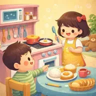 [HSK 1] 小美做饭给小宝 - 小美 Cooks for 小宝