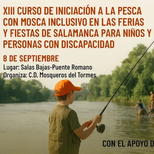XIII Curso de Iniciación a la Pesca con Mosca inclusivo en las Ferias y Fiestas de Salamanca para niños y personas con discapacidad