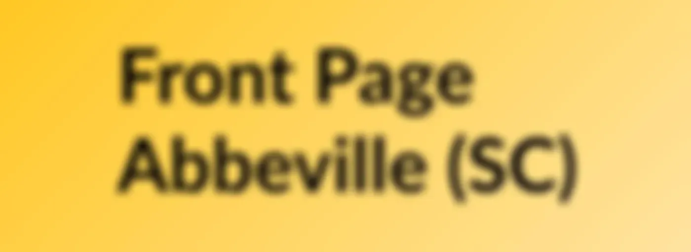 Front Page Abbeville (SC)