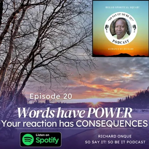 Podcast #20 "Words have POWER. Reactions has CONSEQUENCES."