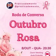Outubro Rosa em uma Roda de Conversa na sala da Comunidade PraticaDaMente.