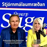 Arnþrúður Karlsdóttir og Guðmundur Árni Stefánsson bæjarfulltrúi