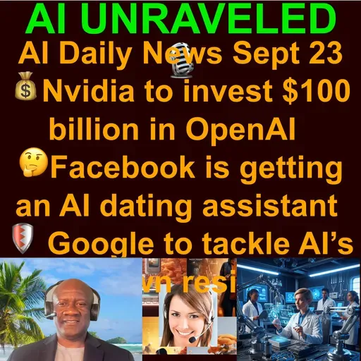 AI & Tech Daily News Rundown: 💰 Nvidia to invest $100 billion in OpenAI  🤔 Facebook is getting an AI dating assistant  🛡️ Google to tackle AI’s shutdown resistance & more (Sept. 23 2025)