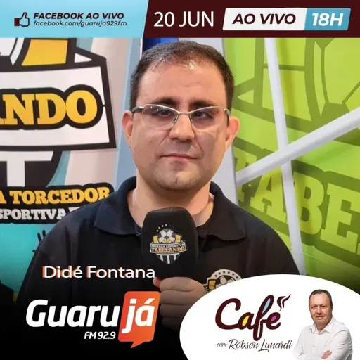 200622 - Café especial na Guarujá 92.9 FM, com Didé Fontana