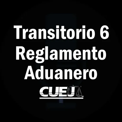 Transitorio 6 Reglamento de la ley aduanera México