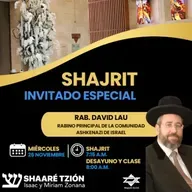 RAB ISRAEL LAU- EN EL TEMPLO SHAARE TZION