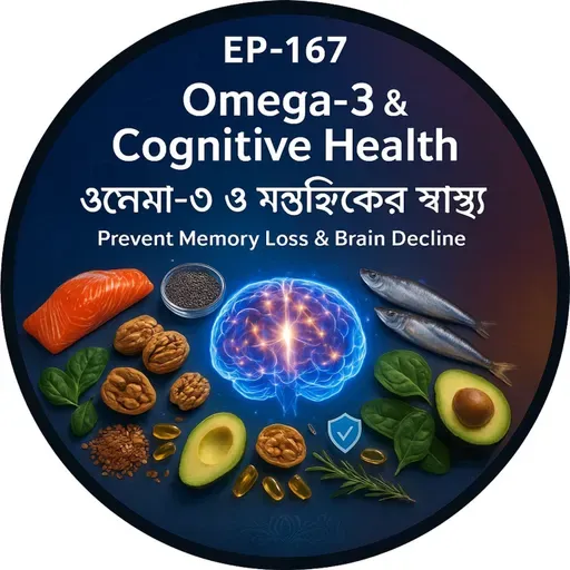EP- 167 Omega-3 & Cognitive Health 🧠 (ওমেগা-৩ ও মস্তিষ্কের স্বাস্থ্য): Prevent Memory Loss & Brain Decline | Bengali Wellness Podcast