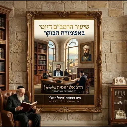 🛑 רמב"ם באשמורת הבוקר חלק זמנים הלכות שופר סוכה ולולב שיעור מספר 59, הרב אלון עטיה שליט"א היכל המלך