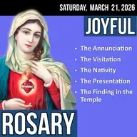 LISTEN - FAST PACE ROSARY - Joyful Mysteries of the Rosary for SATURDAY, March 21, 2026