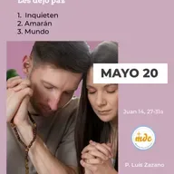 Juan 14, 27-31a: Les dejo paz