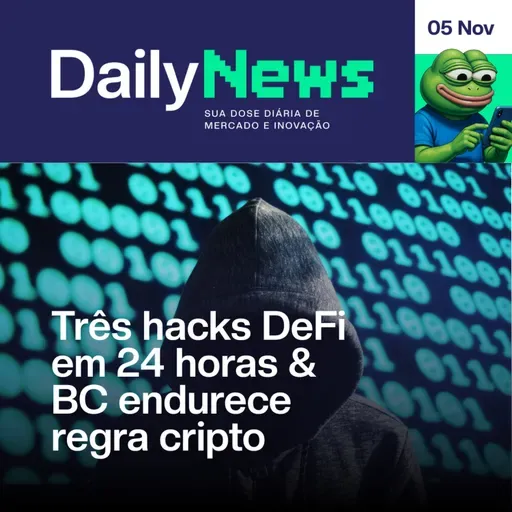 Três hacks DeFi em 24 horas & BC endurece regra cripto | DailyNews #127 | 05/11/2025