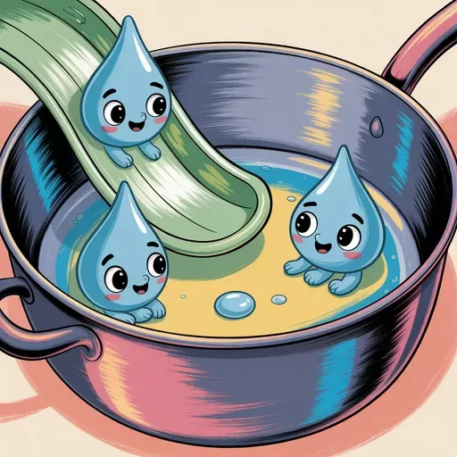 Dobrodružstvo troch kvapiek: Ako sa z vody stáva para