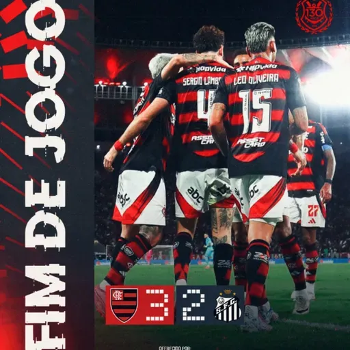 Flamengo 3 x 2 Santos