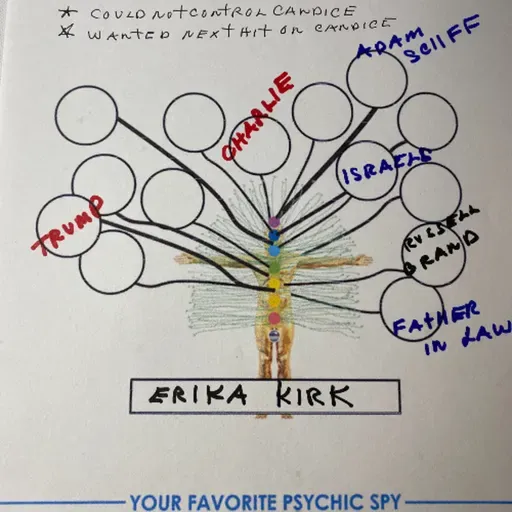 A TELENOVELA: ERIKA KIRK MIND MAP-US VIBE- RELIGION +POLITICS? - OCTOBER 7, 2025