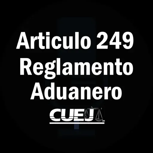 Articulo 249 Reglamento de la ley aduanera México