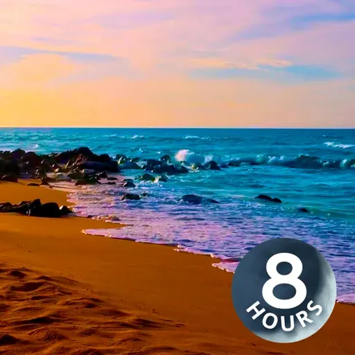 Barulho do mar para dormir | Ruído branco de ondas quebrando na praia (8 horas)