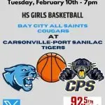 HS Girls Basketball Replay - Bay City All Saints at Carsonville-Port Sanilac 2-10-26