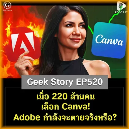 เมื่อ 220 ล้านคนเลือก Canva! Adobe กำลังจะตายจริงหรือ? | Geek Story EP520