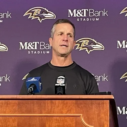 John Harbaugh tries to explain why Derrick Henry wasn’t on field for Ravens’ penultimate drive of game