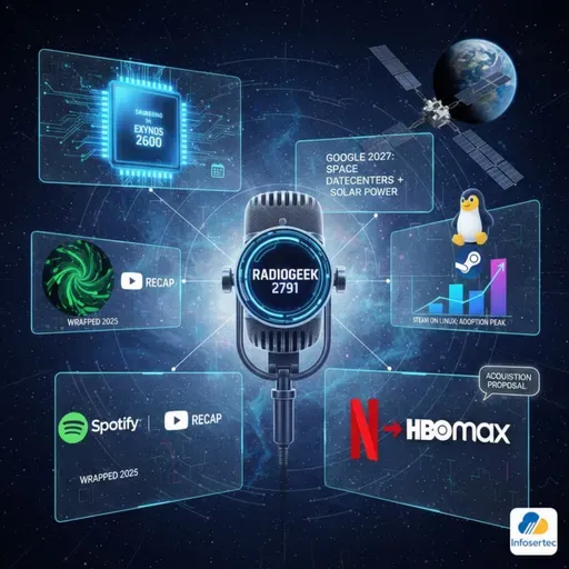 Radiogeek 2791 - Google va enviar datacenters al espacio en el 2027