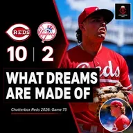 Game 75 - Reds 10, Yankees 2 (Stewart's 6 RBI, Abbott's stellar start propel Cincinnati Reds to big win in the Bronx)