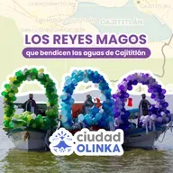 Los Reyes Magos que bendicen las aguas de Cajititl谩n