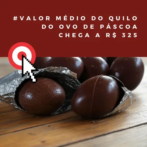 Valor médio do quilo do ovo de Páscoa chega a R$ 325