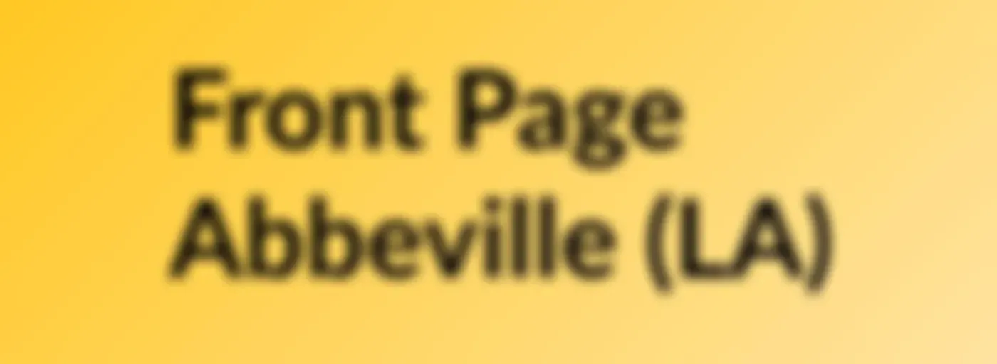 Front Page Abbeville (LA)