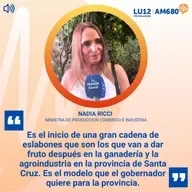 Ricci destacó la primera cosecha de avena y el nuevo modelo productivo para Santa Cruz