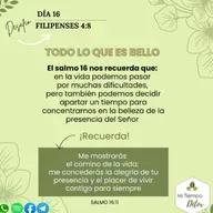 Día 16 - Desafío filipenses 4:8