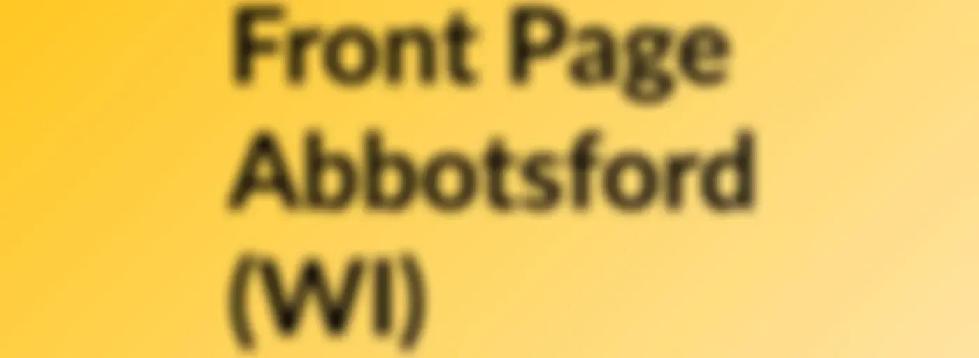 Front Page Abbotsford (WI)