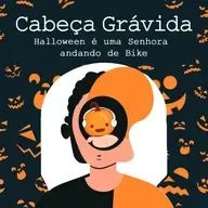 Halloween é uma Senhora Andando de Bike