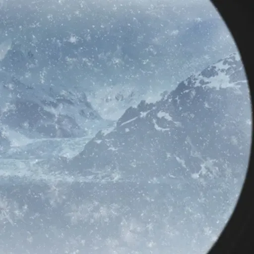 Antarctic Research Base During A Winter Blizzard